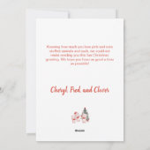 ピンクテディベアレトロクリスマスカード シーズンカード (裏面)