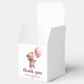 ピンクテディベアーガールベビーシャワーありがとう フェイバーボックス (オープン)