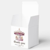 ピンクテディベアーツイン女の子ベビーシャワーありがとう フェイバーボックス (オープン)