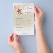 ピンクテディベア価格ゲームを推測 チラシ (ハンドル)