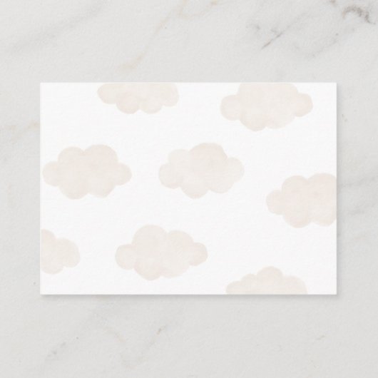 ピンクテディベア熱気球ディスプレイシャワー エンクロージャーカード (裏面)