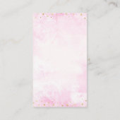 ピンクテディベア赤ちゃんシャワーベビー エンクロージャーカード (裏面)