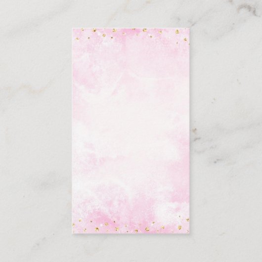 ピンクテディベア赤ちゃんシャワーベビー エンクロージャーカード (裏面)