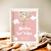 ピンクテディベア風船ブックスベビー ポスター