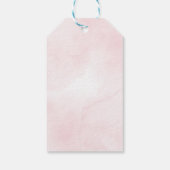 ピンクテディベア1stバースデーサンチサンキューラベル ギフトタグ (裏面)