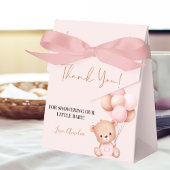 ピンクテディベアOhガールバルーンベビーシャワー フェイバーボックス