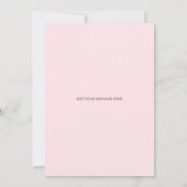 ピンクテディベビーシャワー招待状 招待状 (裏面)