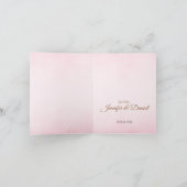 ピンクテディムーンクラウドベビーガール サンキューカード (内部)