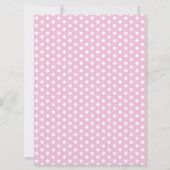 ピンクテディ誕生日ガール 招待状 (裏面)