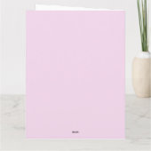 ピンクテディ誕生日パーティーフォトカード カード (裏面)