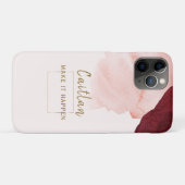 ピンクテラコッタアブストラクトデザイン Case-Mate iPhoneケース (裏面(横))