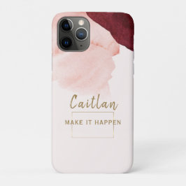 ピンクテラコッタアブストラクトデザイン iPhone 11 PROケース
