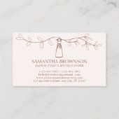 ピンクテラコッタオリジナルイラストレーションファッション 名刺 (裏面)