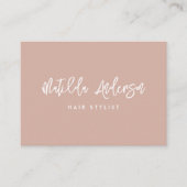 ピンクテラコッタモダンスミニマルクリプトQRコード 名刺 (正面)