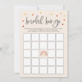 ピンクテラコッタレインボーブライダルシャワービンゴゲーム 招待状 (正面)