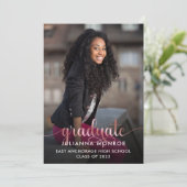 ピンクテラコッタ大学院生記者卒業 案内状 (スタンド正面)