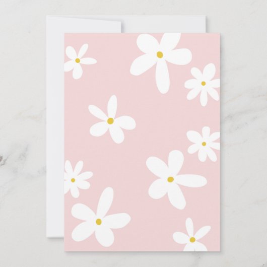 ピンクテンアヴィベレトロデイジーレインボー誕生日 招待状 (裏面)