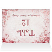 ピンクテーエレガントブル座席名カード (内部横(上))