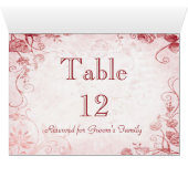 ピンクテーエレガントブル座席名カード (内部横(下))