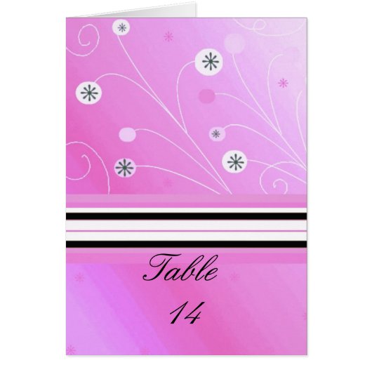 ピンクテーブルシーティングカード (正面)