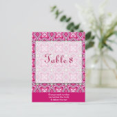ピンクテーブル番号はがき ポストカード (スタンド正面)