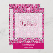 ピンクテーブル番号はがき ポストカード (正面/裏面)