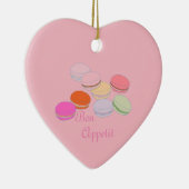 ピンクテーマパリフランスのマカロンボンペティ セラミックオーナメント (右)