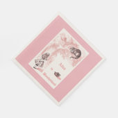 ピンクテーマヴィンテージアリスinワンダーランドティーパーティー スタンダードランチョンナプキン (角)