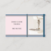 ピンクテーラー裁縫マシンビジネスカード 名刺 (正面)