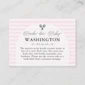 ピンクテ名門私立校風のニス赤ちゃんシャワー予約リクエスト エンクロージャーカード (正面)