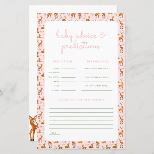 ピンクディアファミリーの伝統と予測ゲーム (正面/裏面)