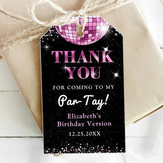 ピンクディスコインマイ誕生日エラ誕生日 ギフトタグ