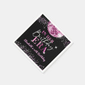 ピンクディスコインマイ誕生日エラ誕生日 スタンダードカクテルナプキン (角)
