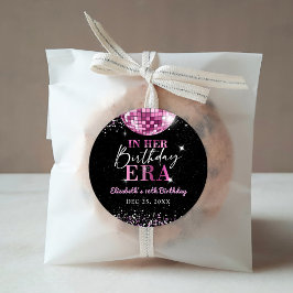 ピンクディスコインマイ誕生日エラ誕生日 ラウンドシール