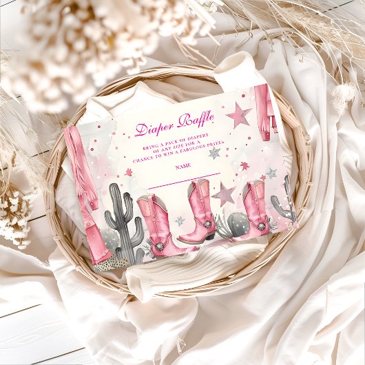 ピンクディスコカウガールおむつくじ エンクロージャーカード