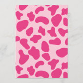 ピンクディスコカウガールレトロ結婚式メニューカード メニュー (裏面)