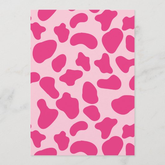 ピンクディスコカウガールレトロ結婚式メニューカード メニュー (裏面)