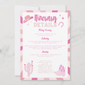 ピンクディスコカウガールロデオ ブライズウィークエンド 招待状 (裏面)