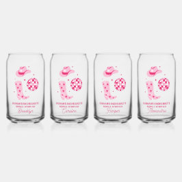 ピンクディスコカウガール独身最後のパーティー景品 ガラス ガラス缶