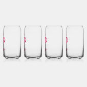 ピンクディスコカウガール独身最後のパーティー景品 ガラス ガラス缶 (左)