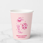 ピンクディスコカウガール ブライズメイドパーティー 紙コップ (裏面)