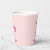 ピンクディスコカウガール ブライズメイドパーティー 紙コップ (右)