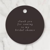 ピンクディスコガーリーボールエレガントブライダルシャワーラウンド フェイバータグ (裏面)