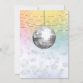 ピンクディスコパーティー誕生日招待状 招待状 (裏面)