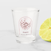 ピンクディスコブギーブライダルシャワー ショットグラス (正面)