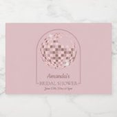 ピンクディスコブギーブライダルシャワー スパークリングワインラベル (シングルラベル)