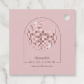 ピンクディスコブギーブライダルシャワー フェイバータグ (裏面)