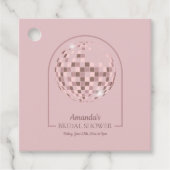 ピンクディスコブギーブライダルシャワー フェイバータグ (正面)