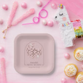 ピンクディスコブギーブライダルシャワー ペーパープレート (パーティー)