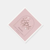 ピンクディスコブギーベビーシャワー スタンダードカクテルナプキン (角)